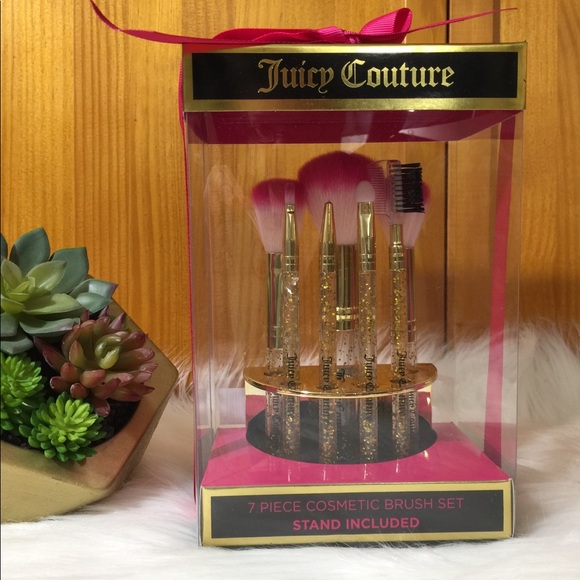 LAST ONE Juicy Couture 7pc brush set+stand+giftbox - Picture 2 of 8
